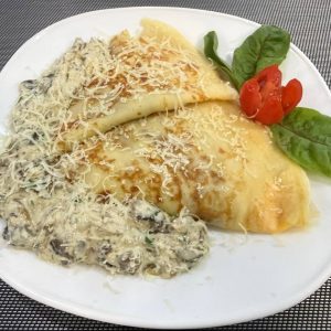 Clătite cu piure si ciuperci